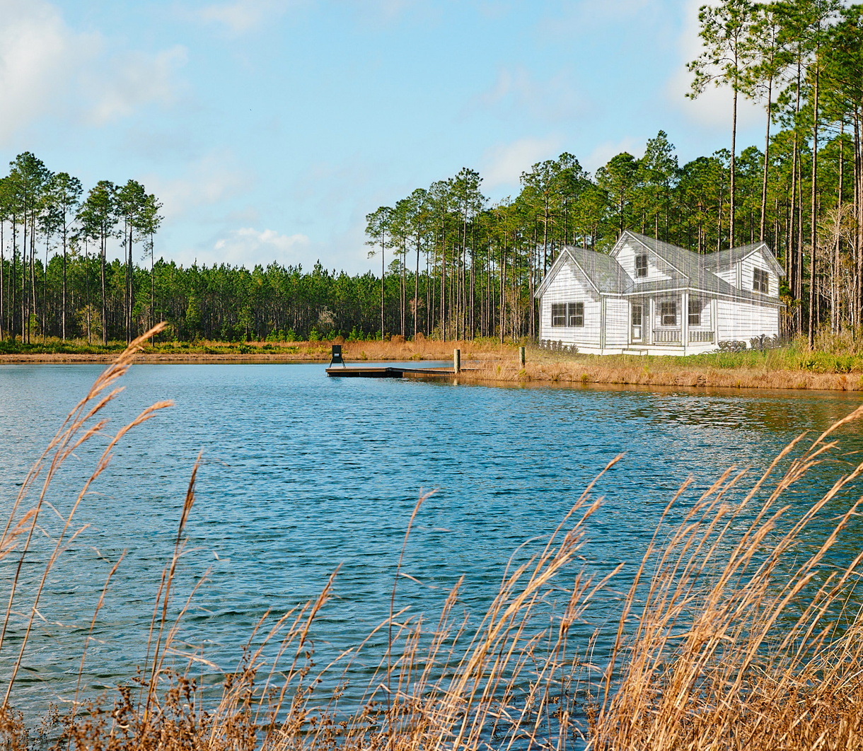 House with lakefront property