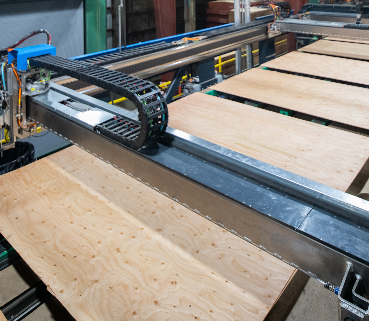 Plywood cutting machinery