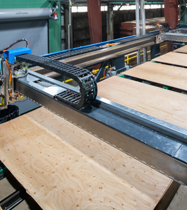 Plywood cutting machinery